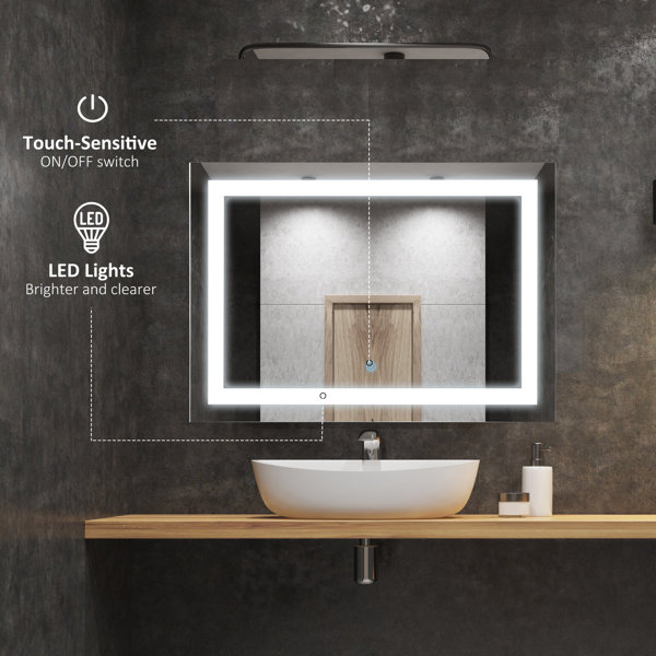 Orren Ellis Butcher Illuminated Modern & Contemporary Lighted Bathroom